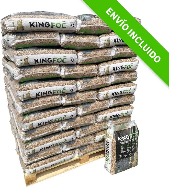Palet de Pellet Kingfoc Certificados ENplus-A1 (77 Sacos)